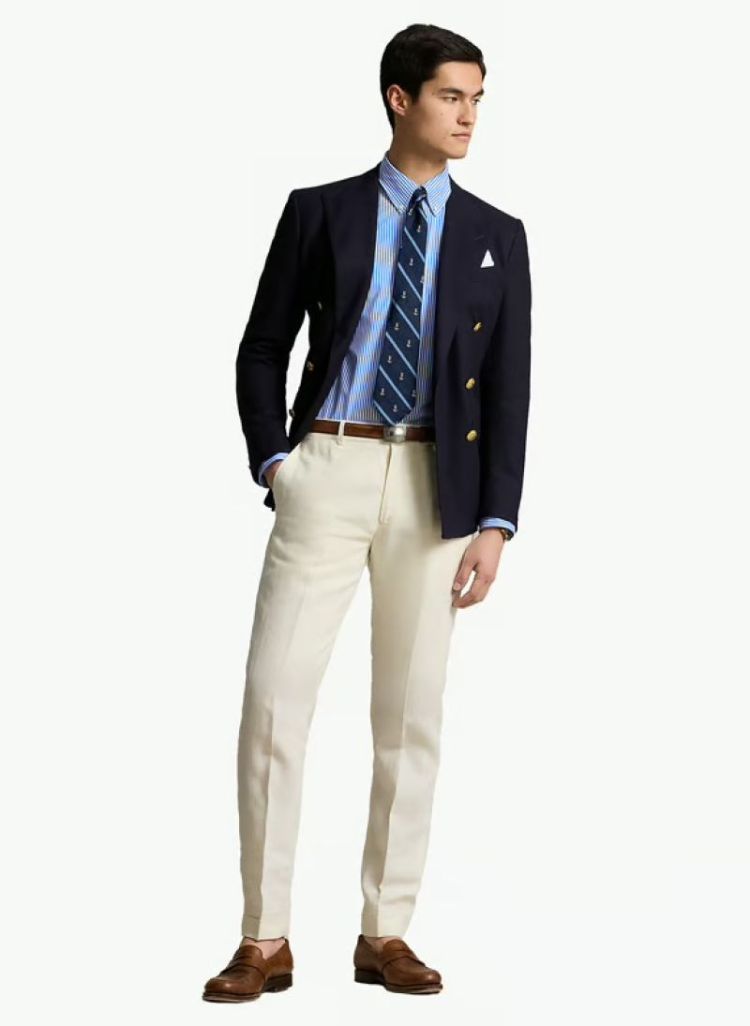 Slim fit 008 Navy/wht