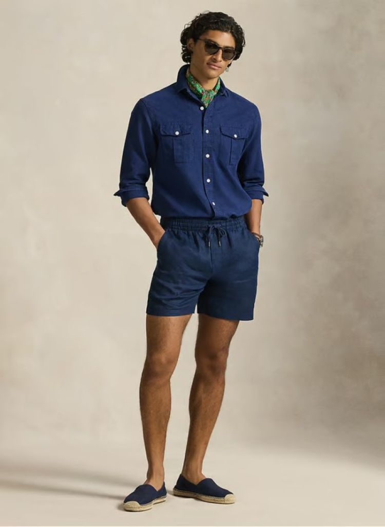 Classic fit linen 001 NEWPORT NAV