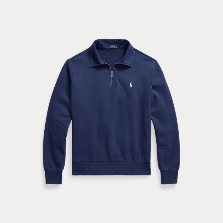 Loopback fleece quarter zip 007 CRUISE NAVY
