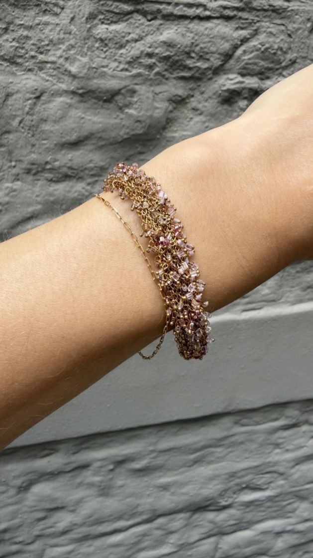 1cm de largeur Dore/rose