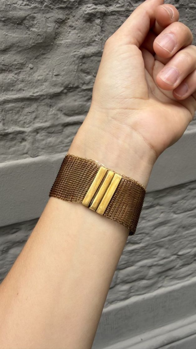 3cm de largeur Bronze/turqu.
