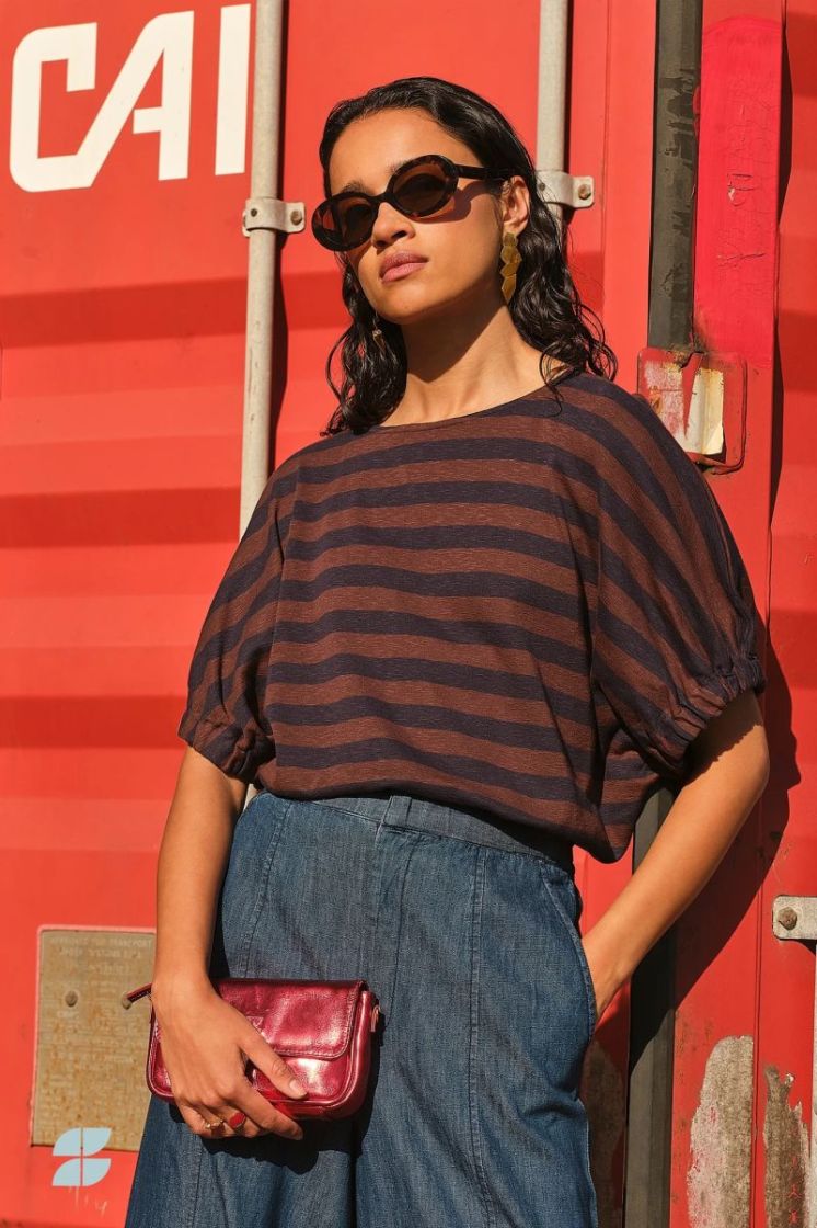 merle big stripe top coffee bean 172