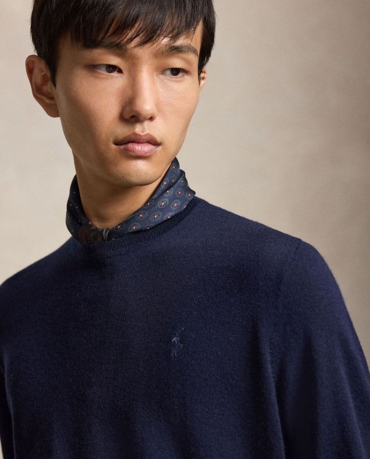 Washable merino wool 002 HUNTER NAVY