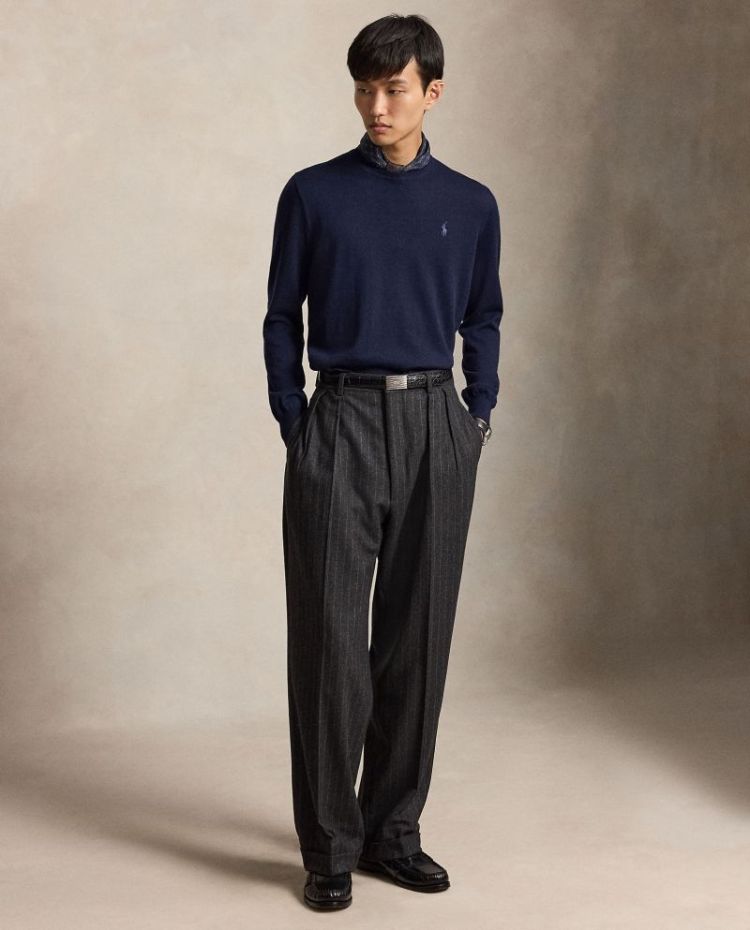Washable merino wool 002 HUNTER NAVY