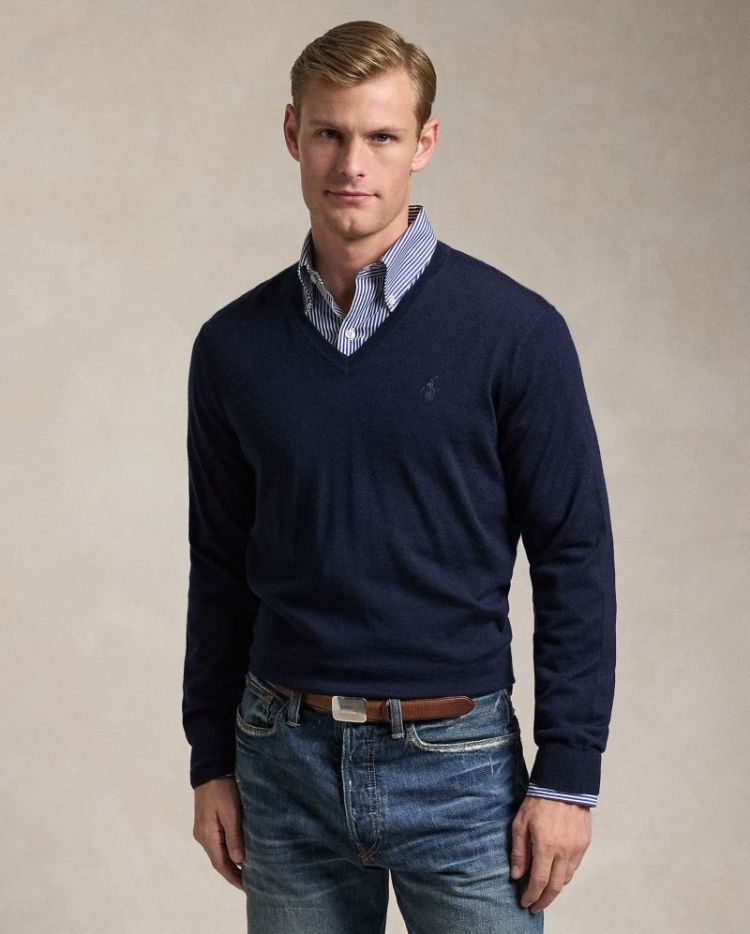Washable Merino Long sleeve 001 HUNTER NAVY