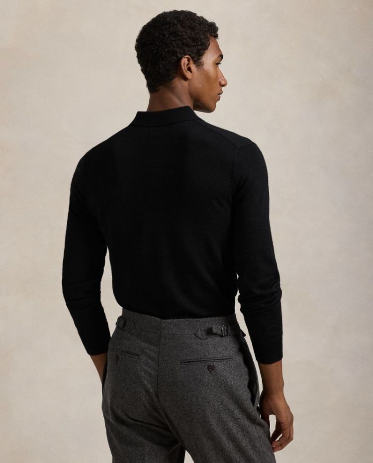 Washable Merino Wool 002 POLO BLACK