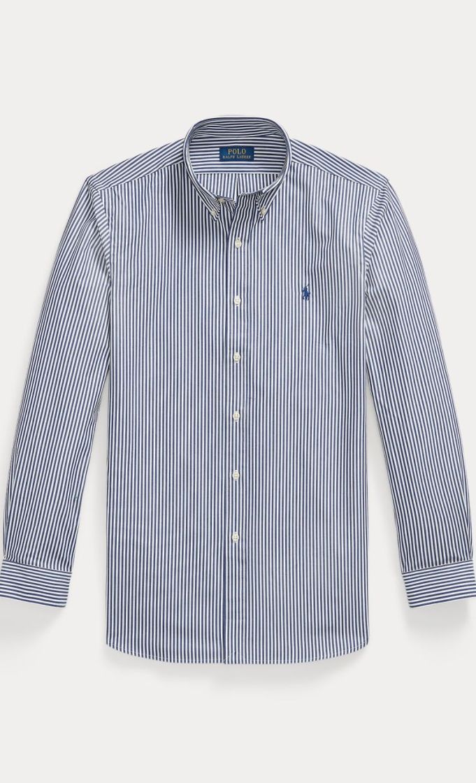 Custom Fit Stretch Poplin 011 4655A NAVY/