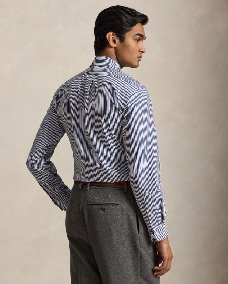 Custom Fit Stretch Poplin 011 4655A NAVY/