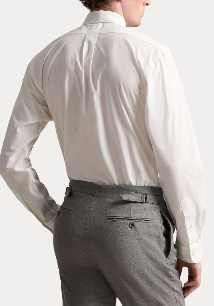 Custom fit stretch poplin 002 WHITE