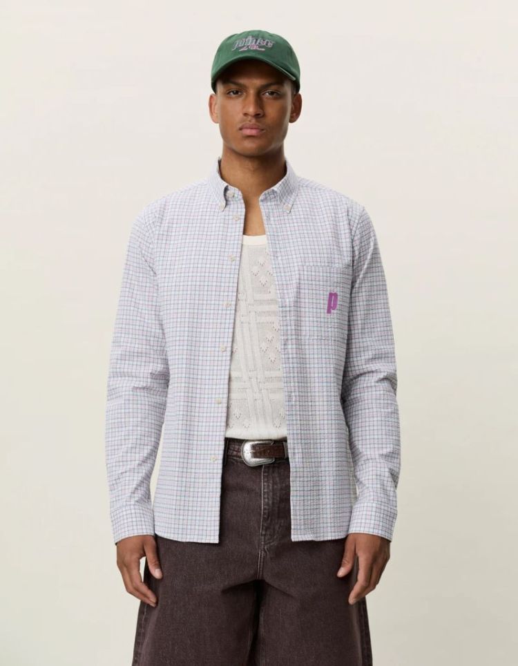 Prince Seersucker Check 215 Ivory