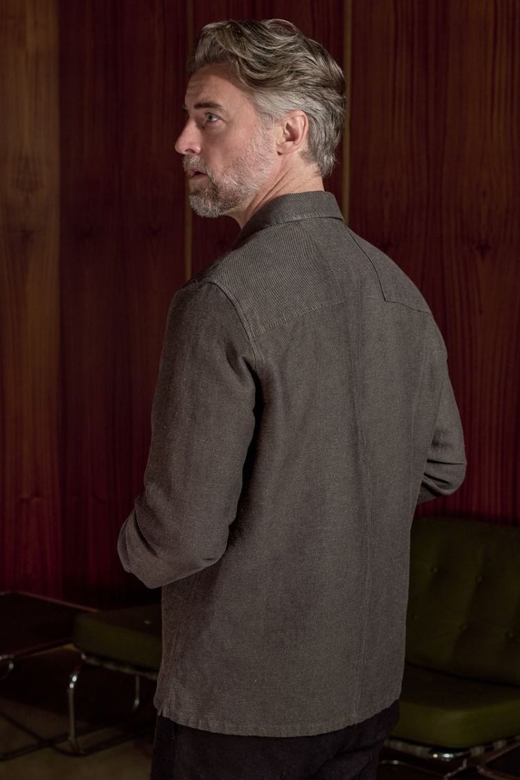 OWE overshirt (winter linen ta taupe