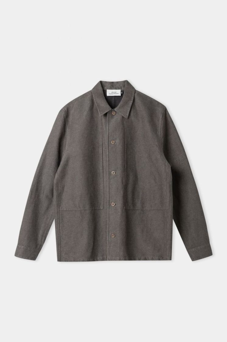 OWE overshirt (winter linen ta taupe