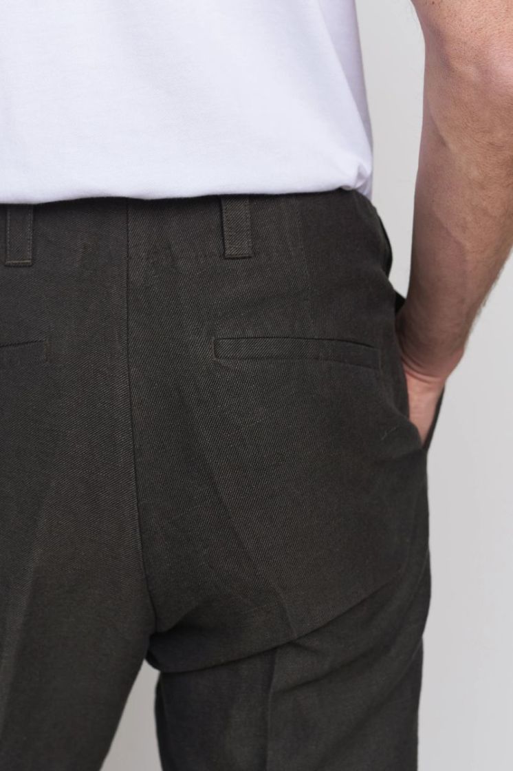 JOSTHA trousers (wool black ol black olive