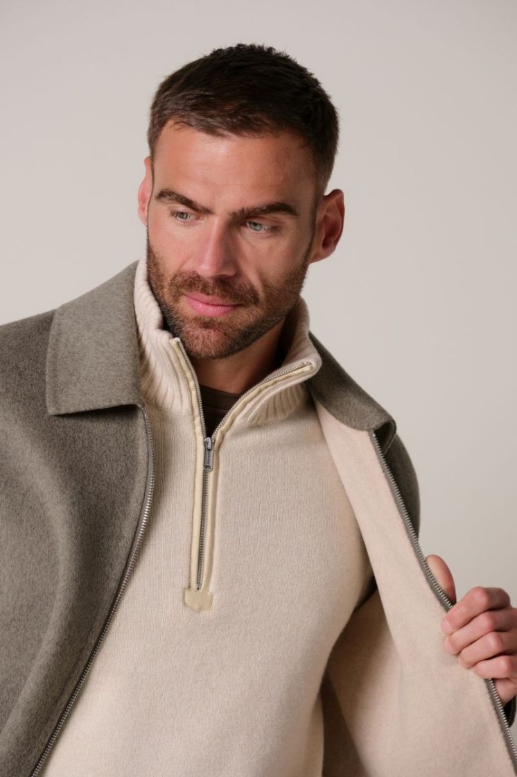 Overshirt Wo Zip Rev Brown