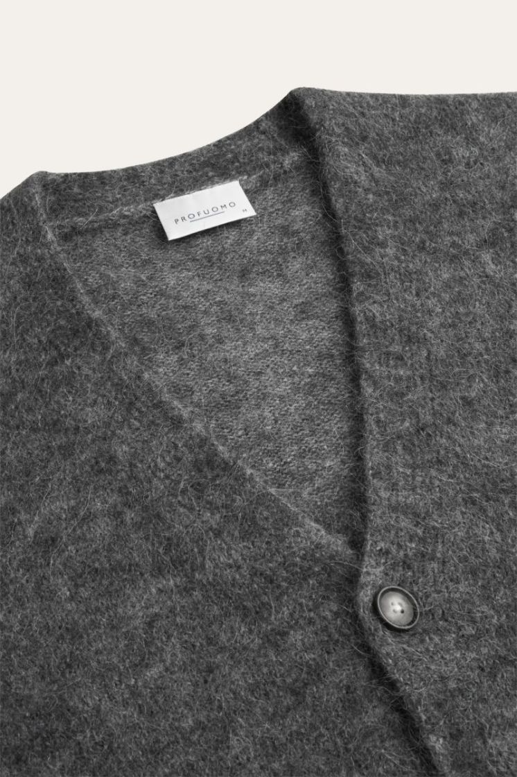 Cardigan Full Button Anthra
