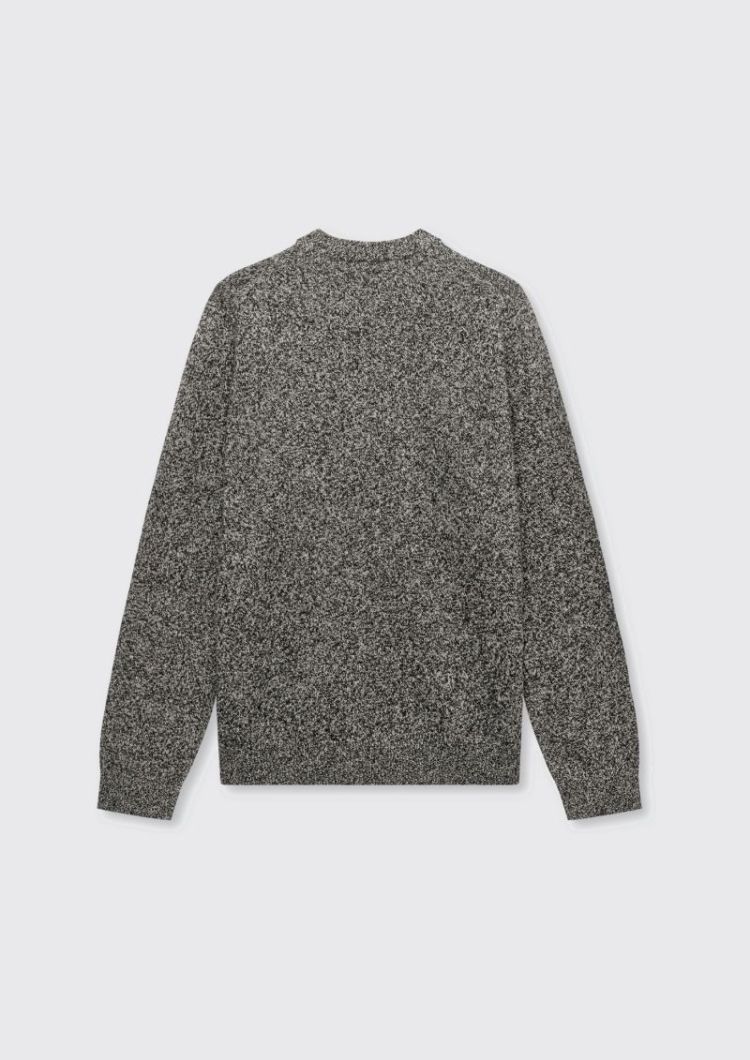 ISAK KNIT SWEATER 15010 BLACK WHITE MEL